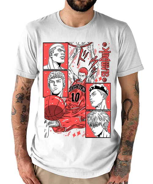 T-shirt For Anime Slam Dunk Equipo en Acción