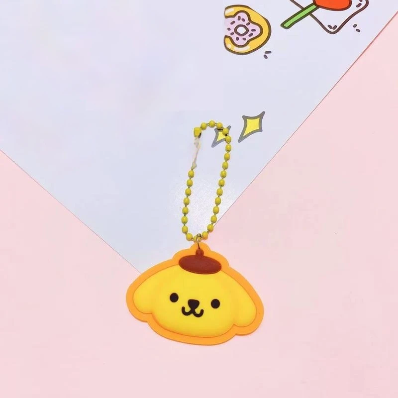 Leuke Cartoon Sanrio Tas Hanger Met Speelgoed Siliconen Film Parcha Hond Cinnamoroll Sleutelhanger Cadeau Leuke Mini Groothandel Een Verjaardagscadeau