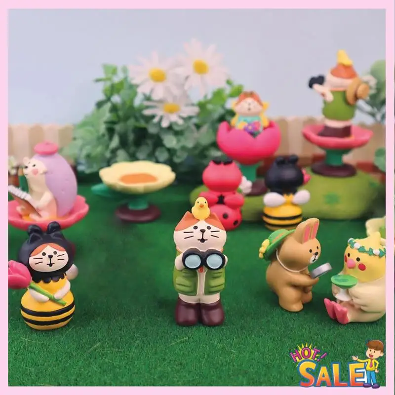 A88X D Miniatur-Harz-Figuren, Statue – niedliche Frosch-Skulptur für den Außenbereich, Feengarten und Schreibtisch-Dekoration, bezaubernde Figur, Statue Dur