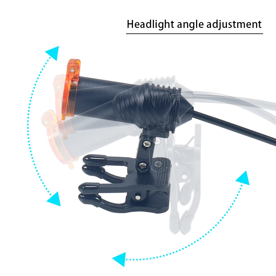 Faro tipo Clip para cinturón de 5W con filtro óptico para lupas dentales, lupa médica de laboratorio, Binocular de aumento