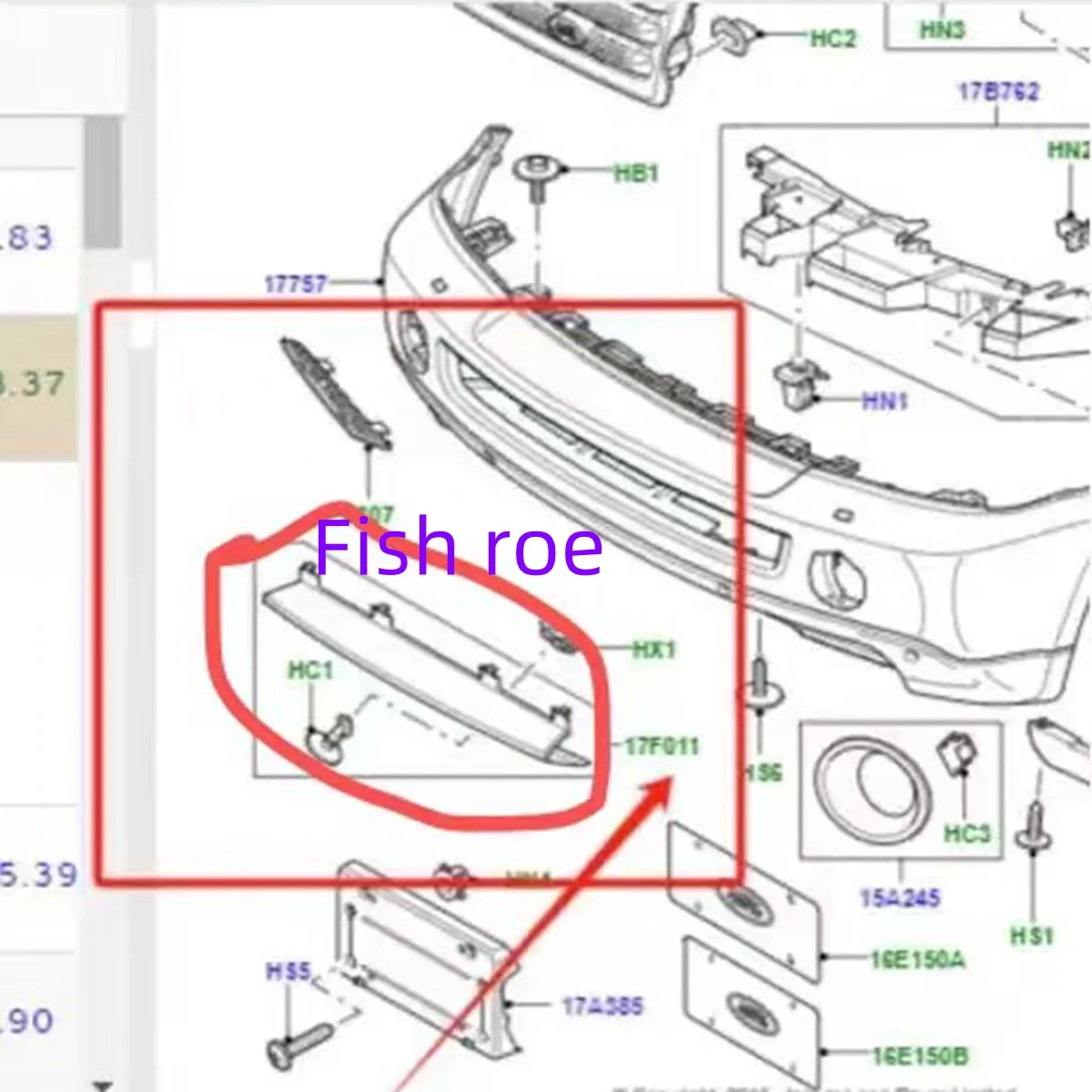 

06-09 Ra-nge Ro-ver Sport Front bumper traction eye Hook protective cover DPC000431PCL