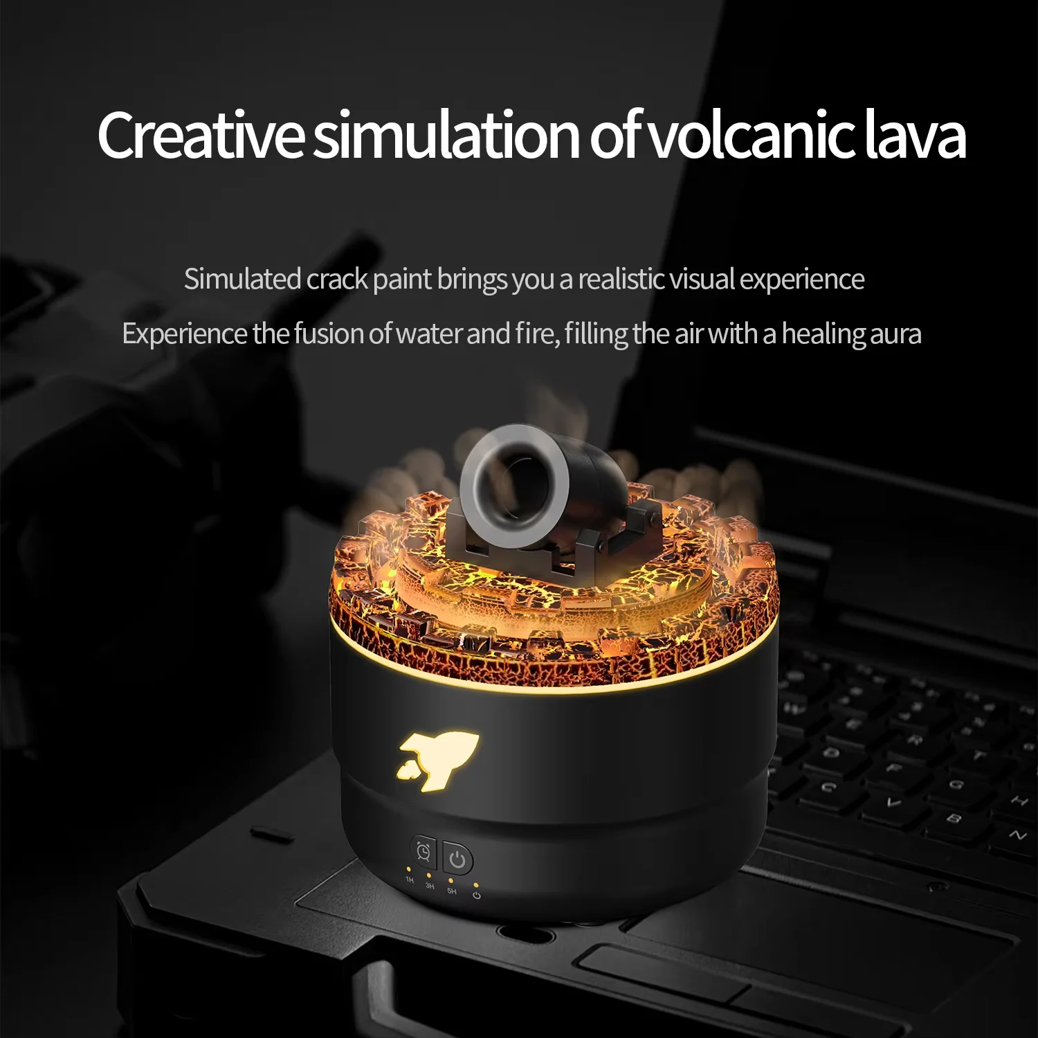 2024 New Creative Home Hotel Essential Oil Diffuser Aromatherapy Machine Lava Crack Aromatherapy Machine Humidifier