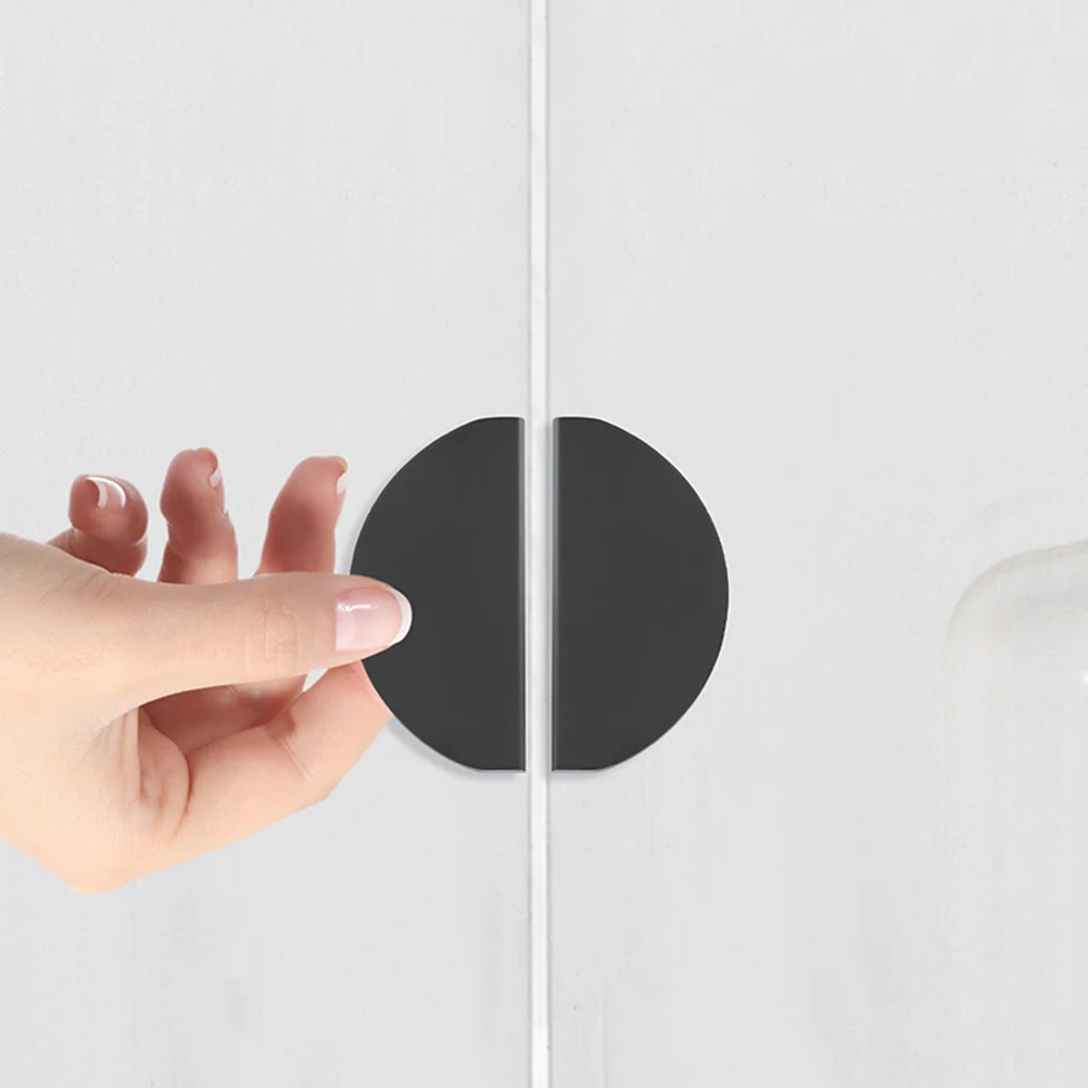 

2 Pcs Half Round Handle Semicircle Pulls Moon Shaped Closet Door Handles Space Aluminum Cabinet Drawer Knobs