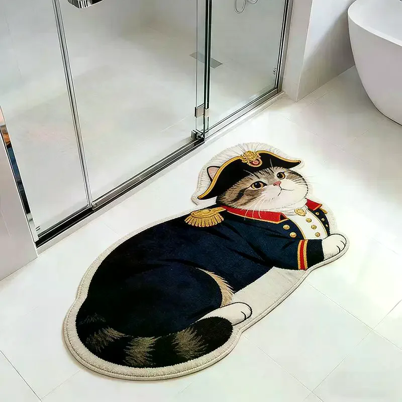 Jet Home Bathroom Mats - 3D Cute Cat Shaped Diatomite Bath