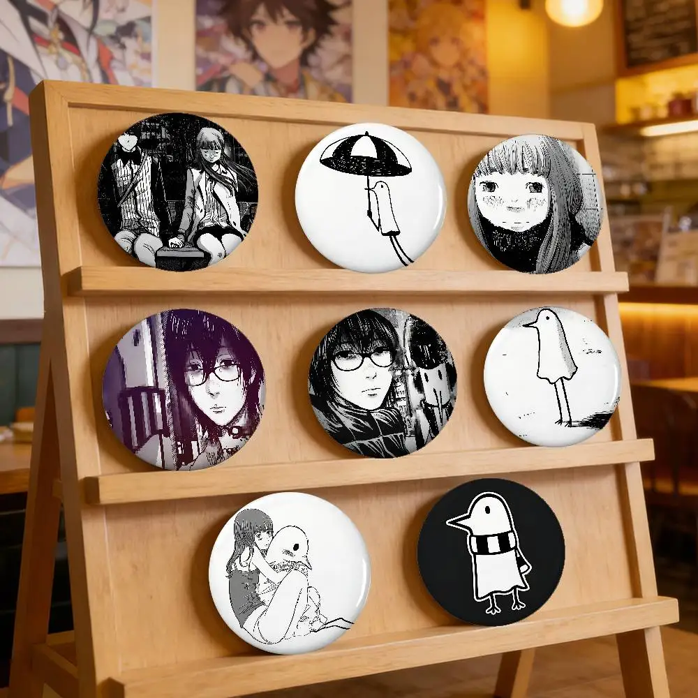 Goodnight Punpun Badges Peripheral Lapel Pins Tinplate Round Brooch For Shoulder Bag Accessories Souvenir Gifts