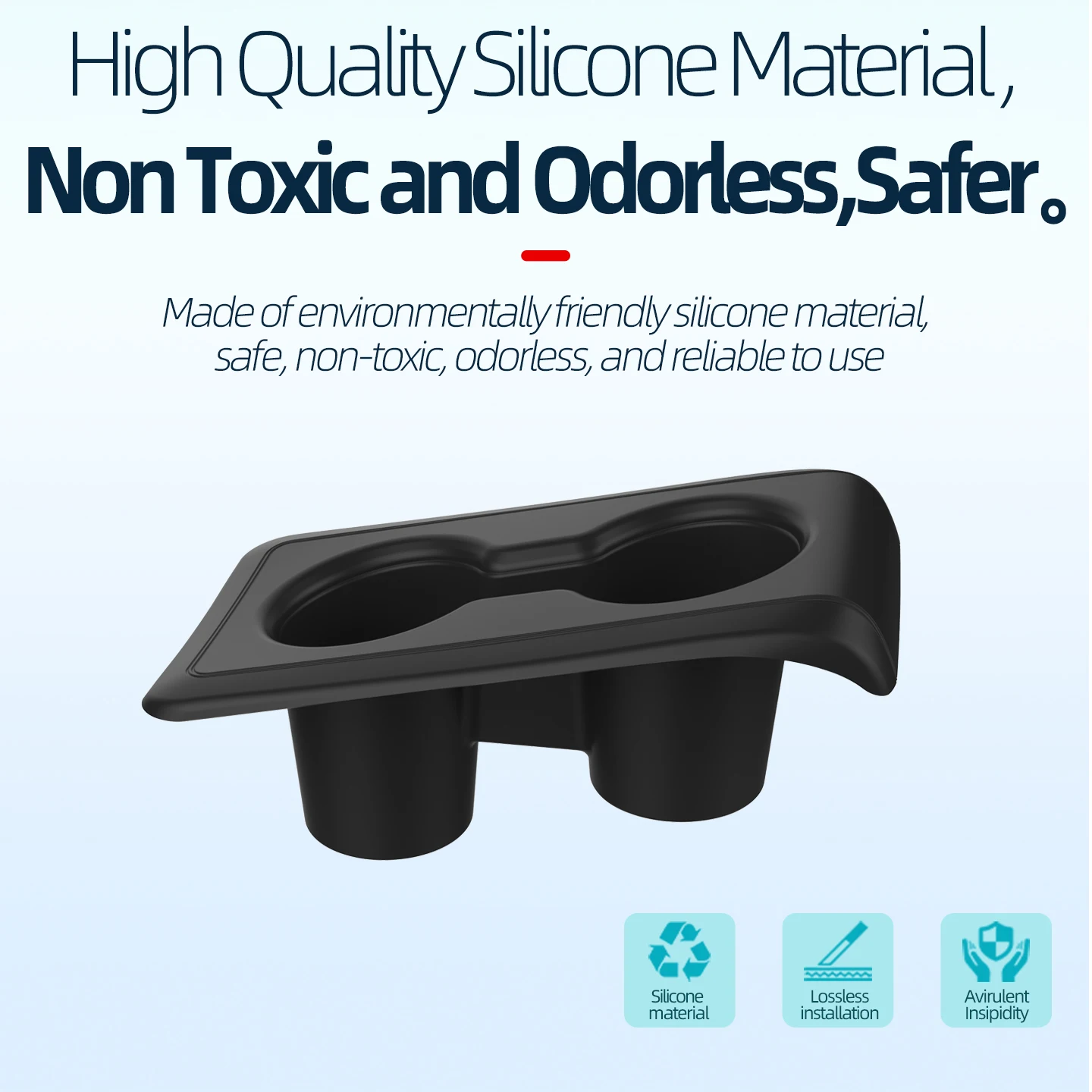 For 2022 2023 2024 2025 Honda Civic FL5 TYPE-R Silicone Cup Cover Rear Seat Anti slip and Leak proof Cup Mat Automotive Interior image 5