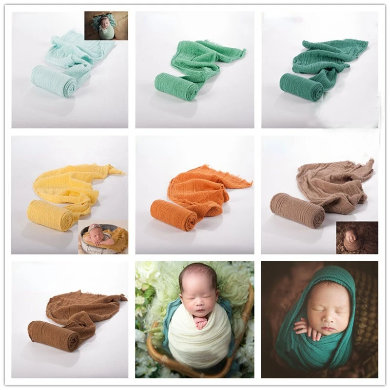 

Newborn Photography Props Wrap Baby Blanket Soft Stretchable Cotton Swaddling Photography Backdrop Babies Accessories