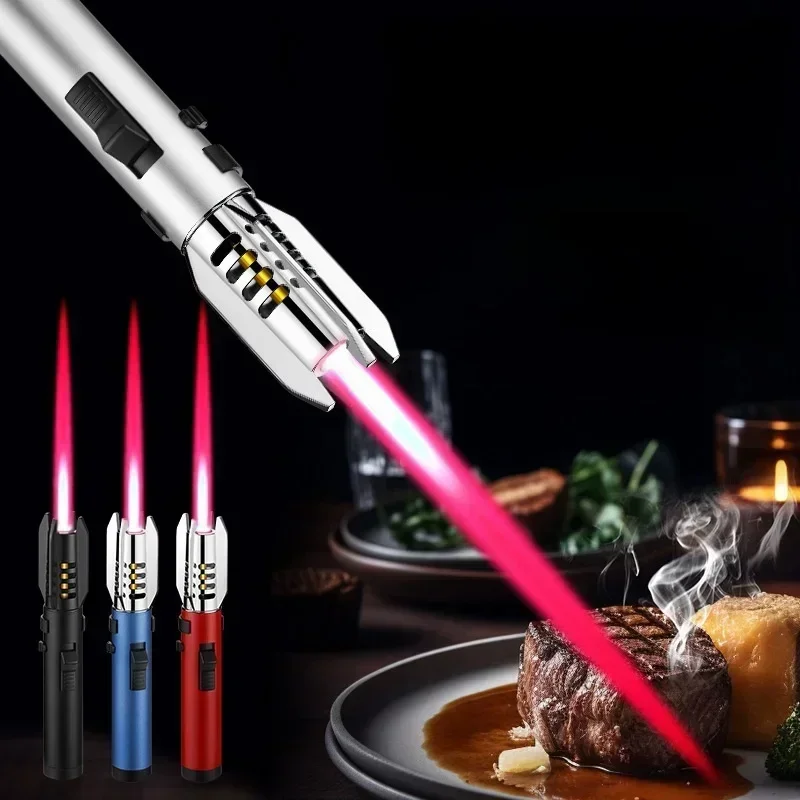 

Высокотемпературный сварочный пистолет, ветрозащитный, сильный красный пламя, бутановая газовая горелка, зажигалка, предохранительный замок, пожарный выключатель, кухонные зажигалки для сигар