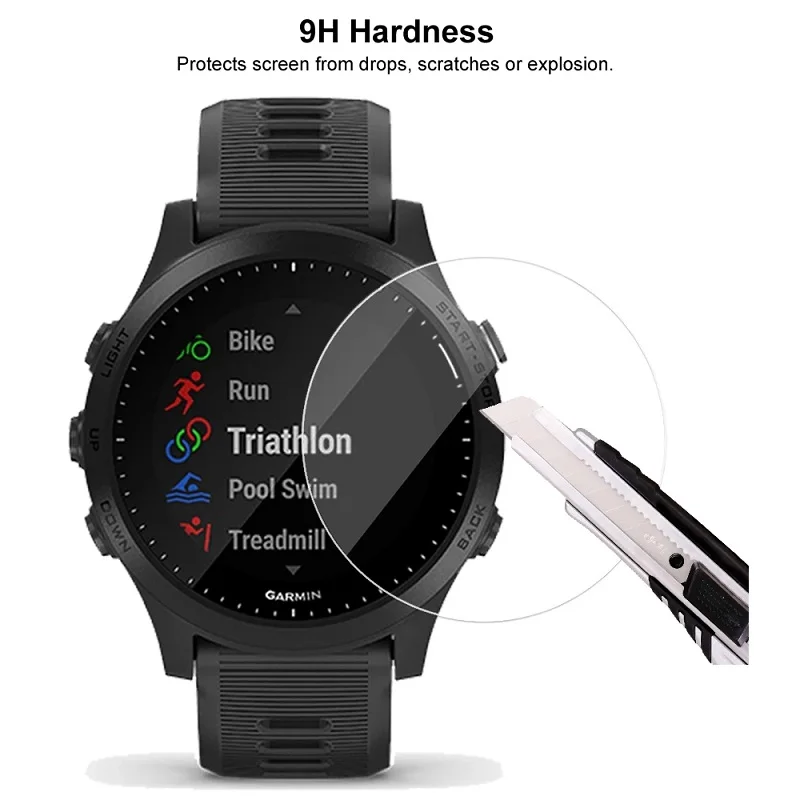 Vidro temperado para Garmin Forerunner 945 935 735 645 película protetora protetor de tela para Garmin Forerunner 230 225 235 220 630,garmin relógio smartwatch acessórios