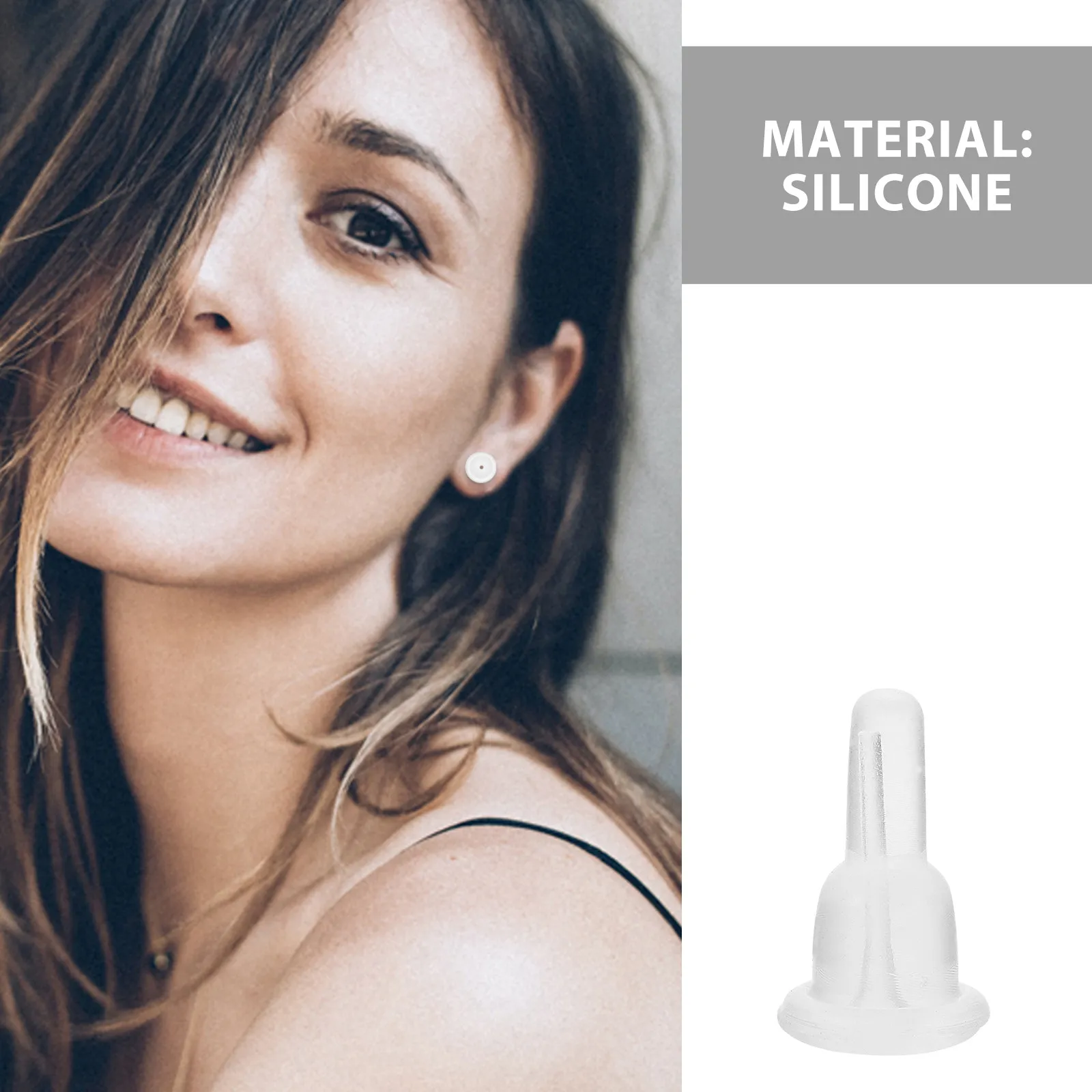 150Pcs Ear Stud Backs Clear Silicone Soft Transparent Full Cover Safety Earring Stoppers Secure Locking Back Pieces for Heavy