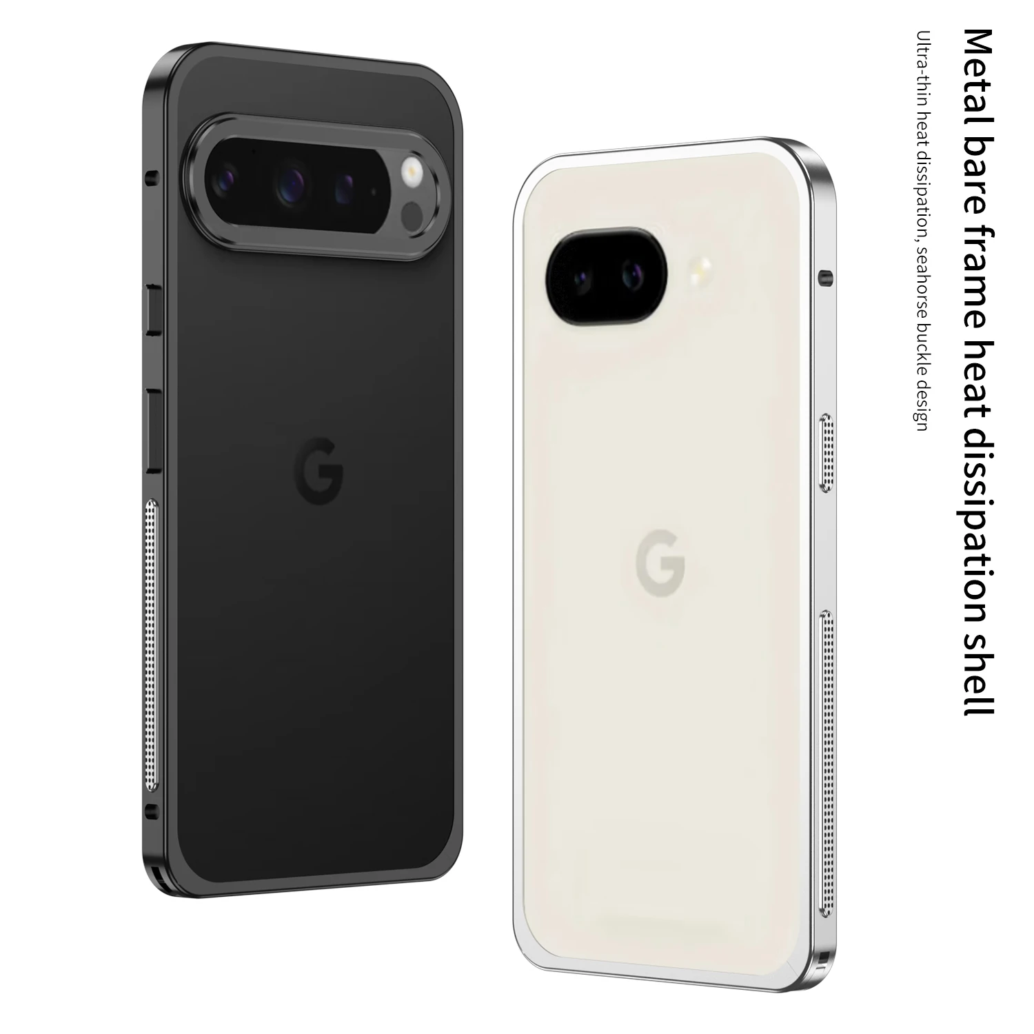 Obrázek 5: Kov dutý horko dissipation sit' hojnost pouzdro pro google pixel 10uo pro XL pixel10 pixel9 proti pádu slitina formulovat brnění zakrýt