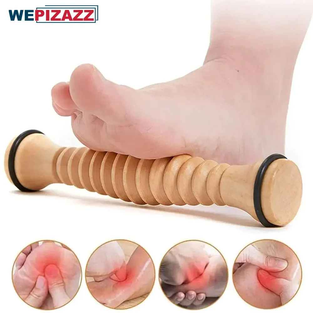 Foot Massage Relieve Stress Wood Foot Massage Roller for Plantar Fasciitis Relief Deep Tissue Massage Tool Stress Relief Leg Arm