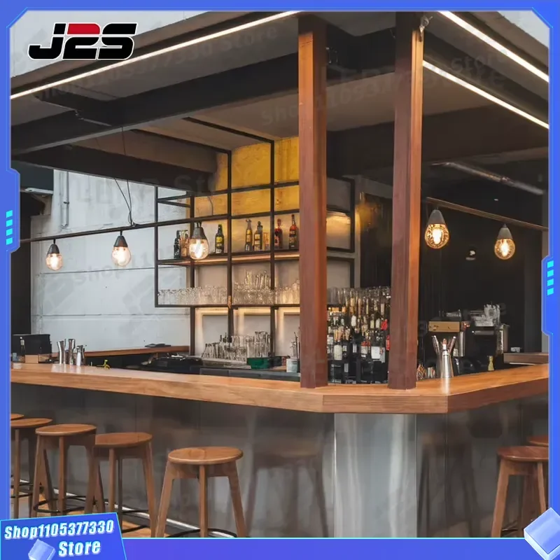 Modern Portable Stainless Steel Bar Counter for Nightclub Juice Bar Restaurant Home Use Compact Design Mobile Bartending