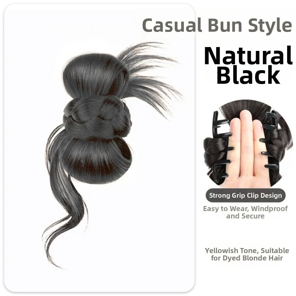 

Новая прочная заколка-фиксатор для волос, накладной пучок-шиньон, темно-коричневый цвет, для свадьбы