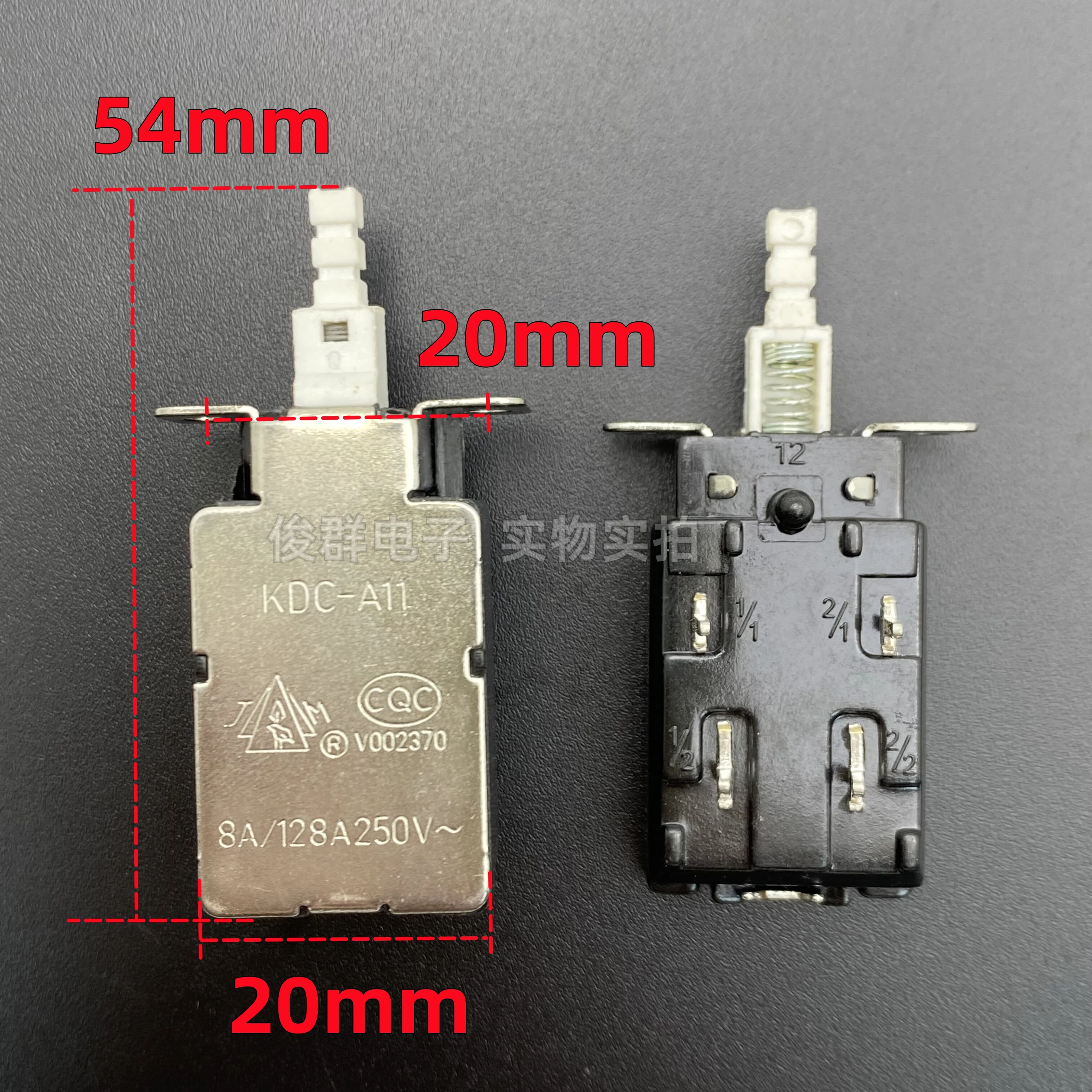 10 قطعة/KDC-A11 مفتاح الطاقة الذاتي القفل 4 دبوس كونكا هيكل التلفزيون زر مستقيم