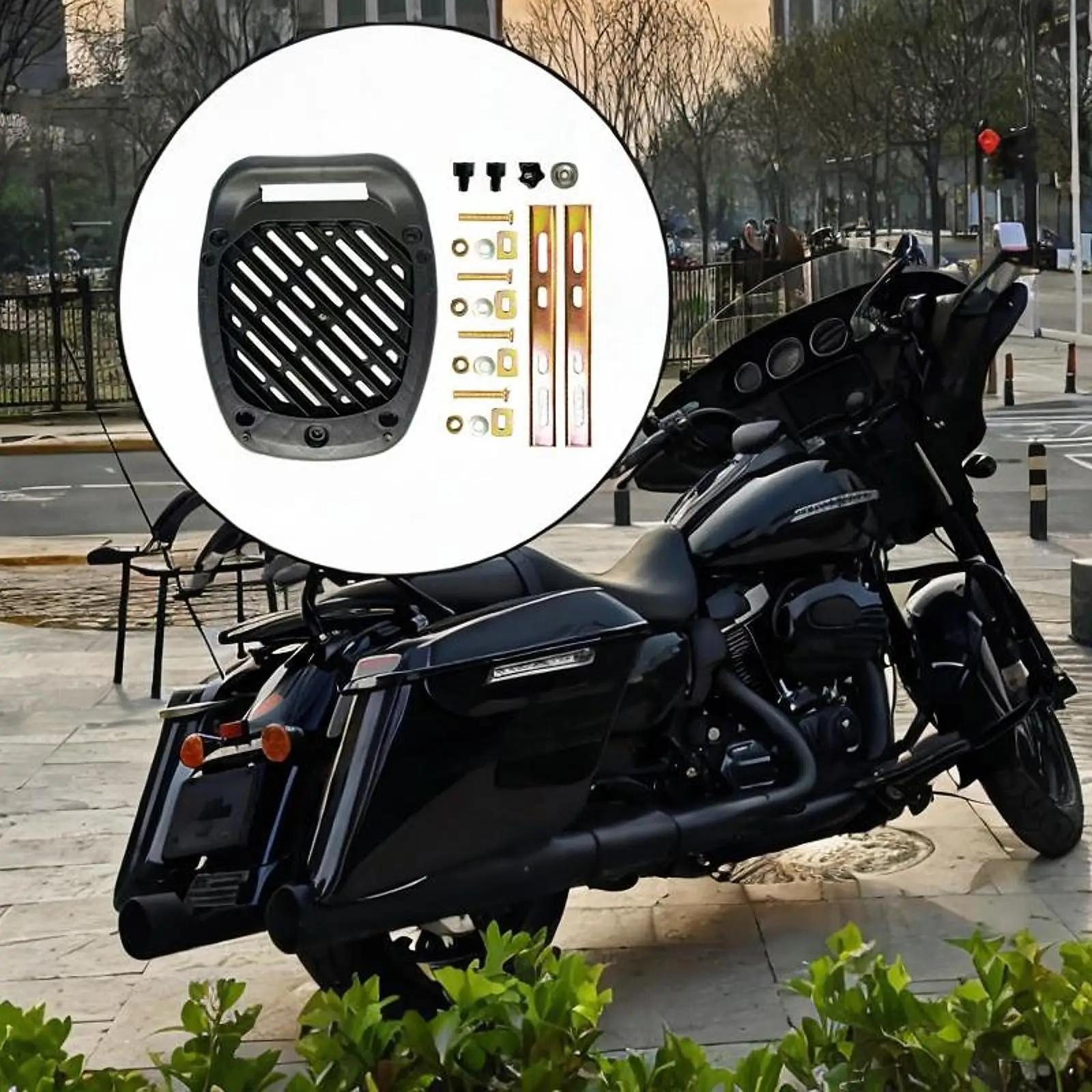 

Motorcycle Rear Rack Accessory Bottom Plate Multipurpose Lightweight Sturdy PP