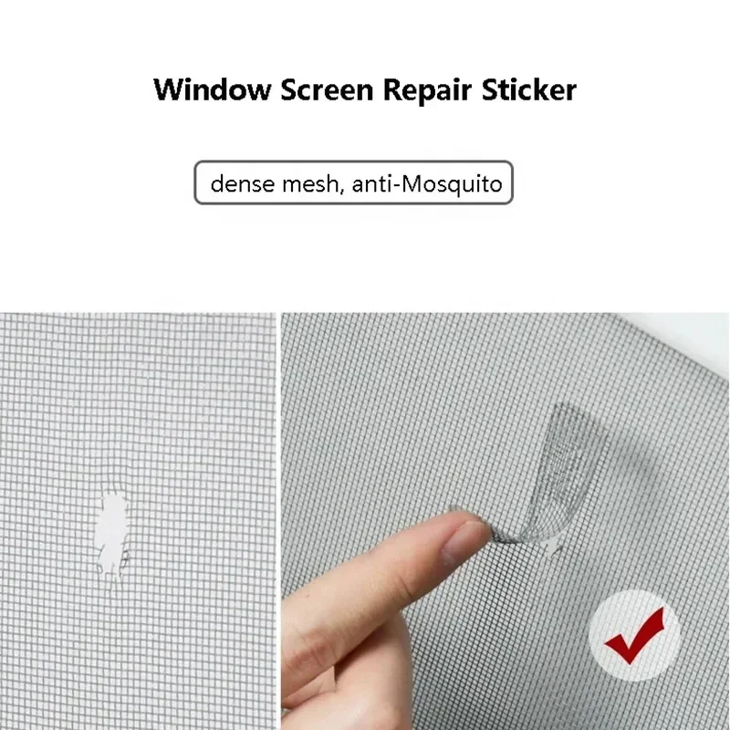 5Pcs Self-Adhesive Screen Repair Patch, Anti-Mosquito Mesh Sticker for Window Door Net Hole Mending & Bug Proof