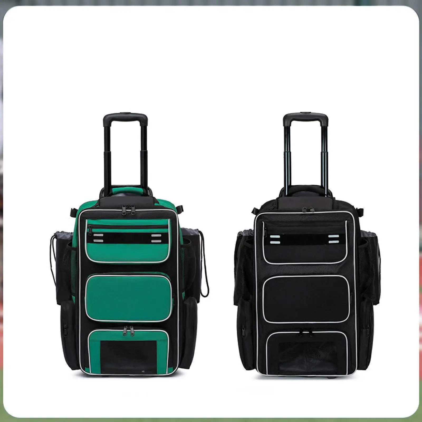 Baseball Bat Bag Waterproof Reflective Rolling Equipment Duffle Softball Gear Tote for Adults Gym