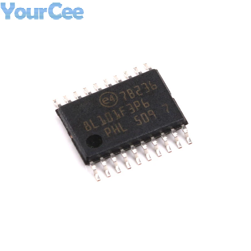 5pcs/1pc STM8L101F3P6 TSSOP-20 8L101F3P6 16MHz 8KB Flash Memory 8-bit Microcontroller MCU Micro Controller EEPROM 2KB  RAM 1.5KB