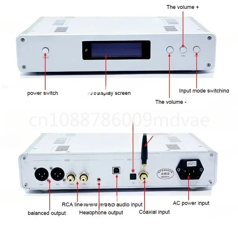 DLHiFi DC300 Dual Core ES9038PRO ES9039PRO 5.0 Balanced HiFi Audio DSD DAC Decoder Amanero USB Remote Control