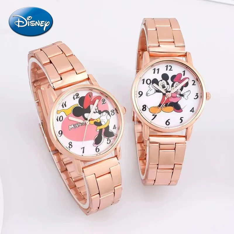 Kawaii Disney Mickey Mouse Cartoon Sports Steel Strip Quartz Watch Adjustable Watch Ladies Watch Clock Wrist Relogio Feminino