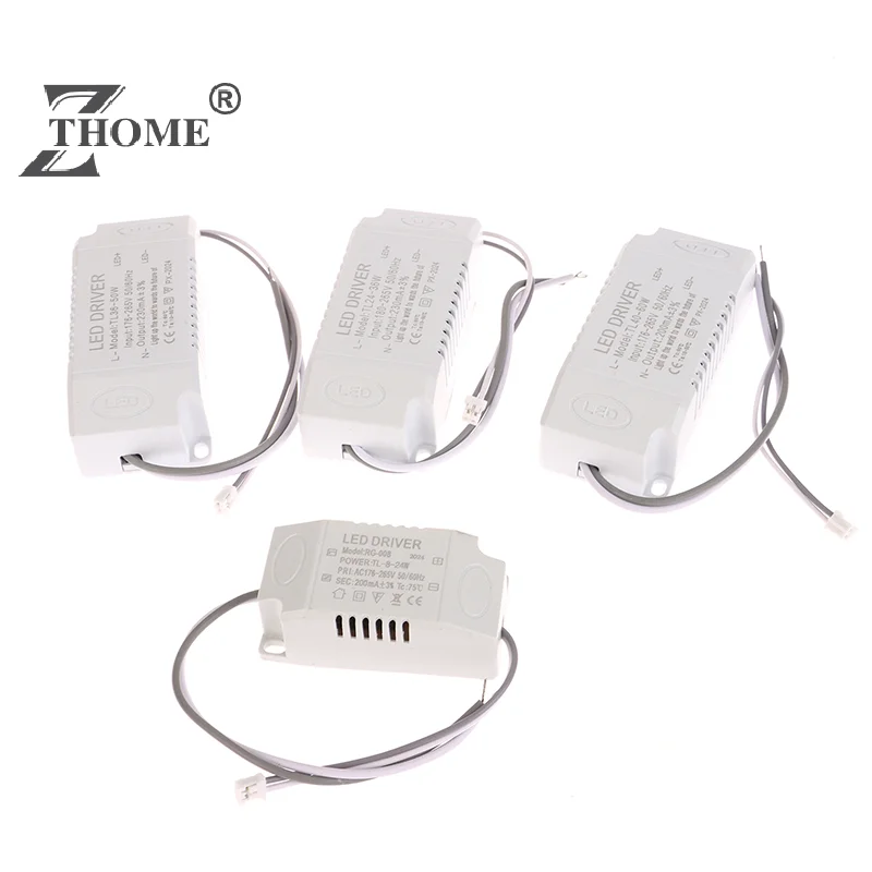 1PC Single Color LED Driver 8-24w 24-36w 36-50w 40-60w LED Constant Current Driver Power Unit Supply LED Transformer