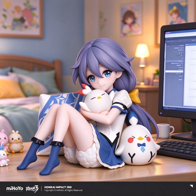 Official miHoYo Honkai Impact 3 Authentic Fuhua Character Merchandise: Figurines, Desk Ornaments, and Gifts