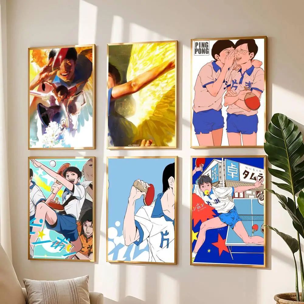 anime P-Ping Pong the Animation-N Poster Modern Wall Decal for Living Room Cafe Office Bar and Bedroom