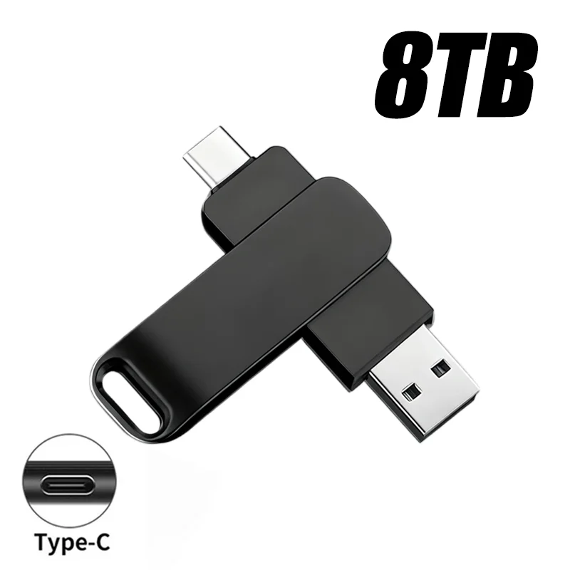 64TB USB 3.2 Flash-Laufwerk Metall Ultra-Speed Pen Drive 16TB 8TB Wasserdichter Typ-C USB-Stick für Computer-Speichergeräte 2026