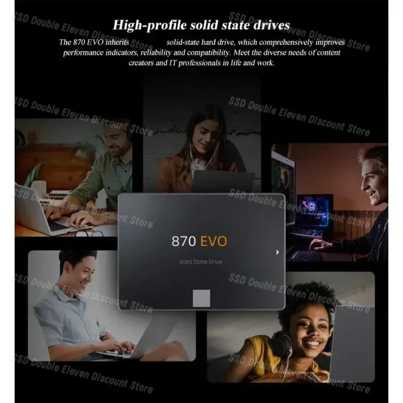 PCまたはラップトップ用の内蔵ソリッドステートドライブ、プロ、クリエイター向けのメモリとストレージ、870 evo sata iii ssd、1テラバイト、2.5インチ