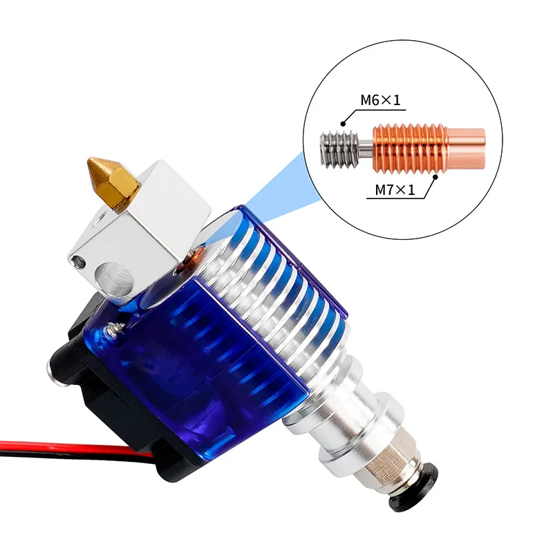 Tubos de alimentación de aleación de titanio para impresora 3D, filamento de 1,75mm, E3D V6, rotura de calor de garganta, piezas de garganta Hotend