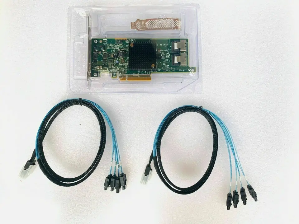 Lsi 9207-8iコンソールカード,6g/sataケーブル,Zfs freenas用モード