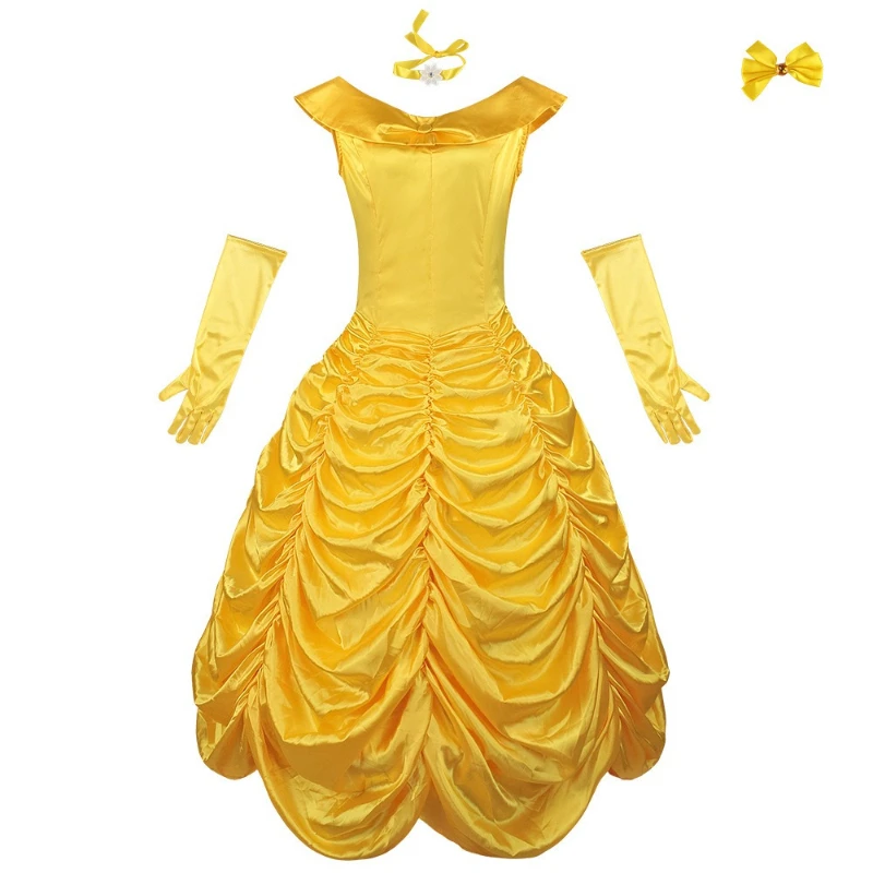 

Beauty And The Beast Cosplay Dress Women's Themed Performance Gown, Fashion Princess Style Cosplay Party Fancy Dress Up Outfit