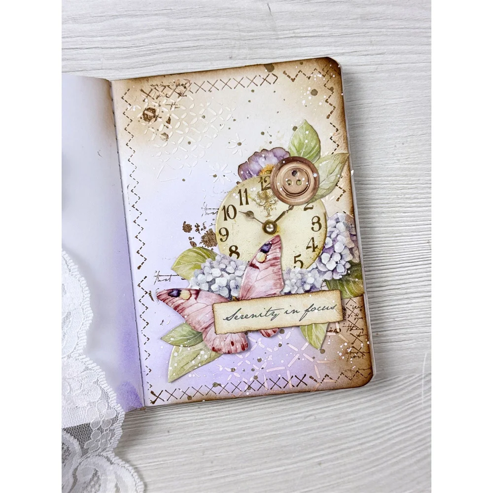 Winter Holiday Layered Stencils Christmas Snowflakes Floral Lace Flowers Stencil Coloring Craft DIY Scrapbook Template Decor