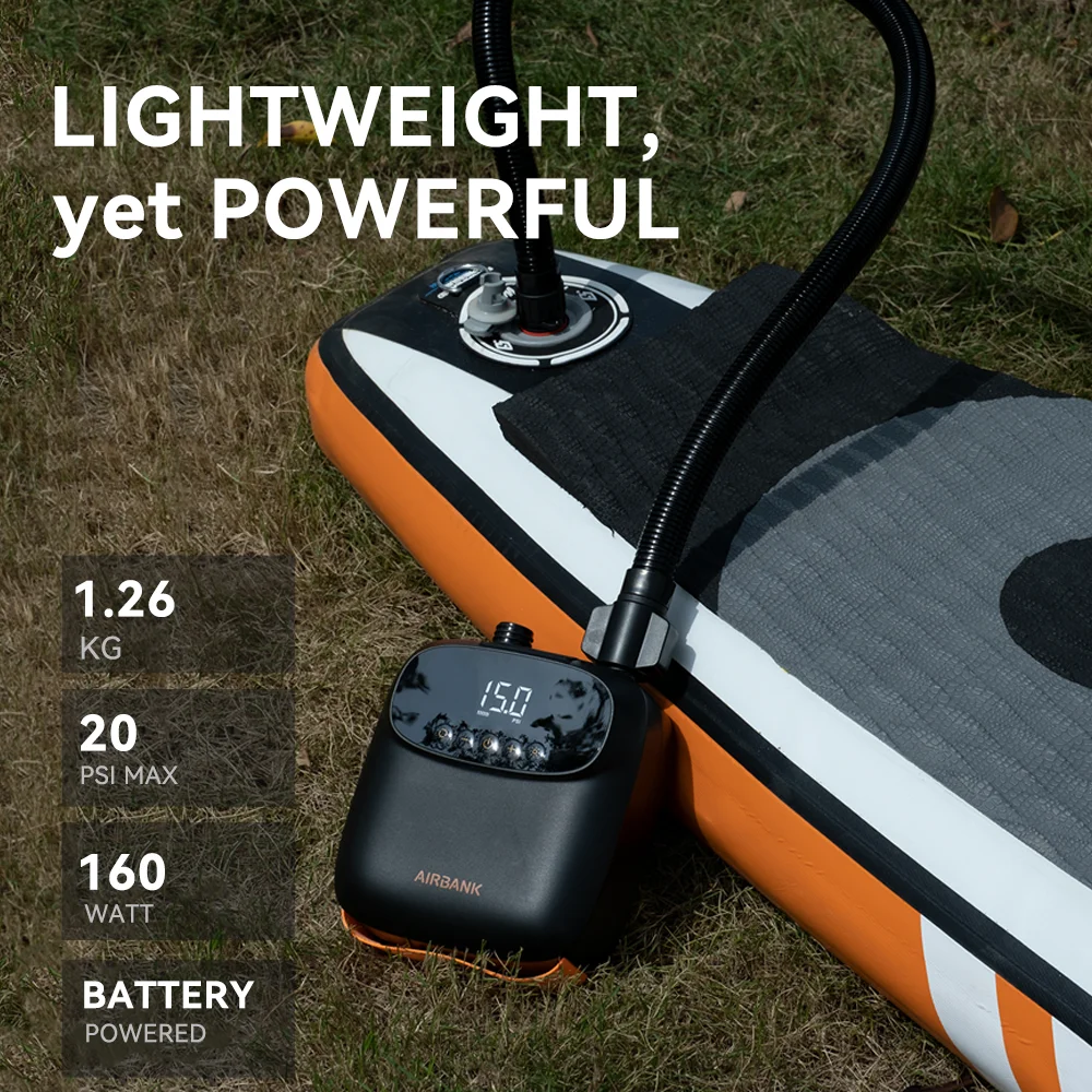 Насос для SUP-досок и каяков, 20PSI, перезаряжаемый, для надувания и сдувания, для кайтов, матрасов