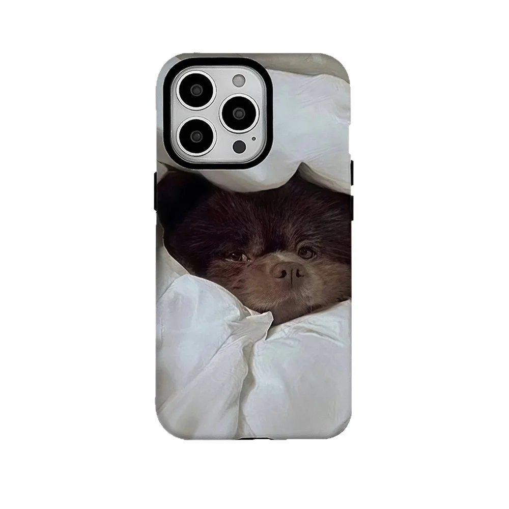 

Gray Beddog Cartoon Cute Case for IPHONE 16ProMax 15 14 13 12 11 PRO Plus XR XS SE2 Acrylic TPU Two in One Magnetic Phone Cases