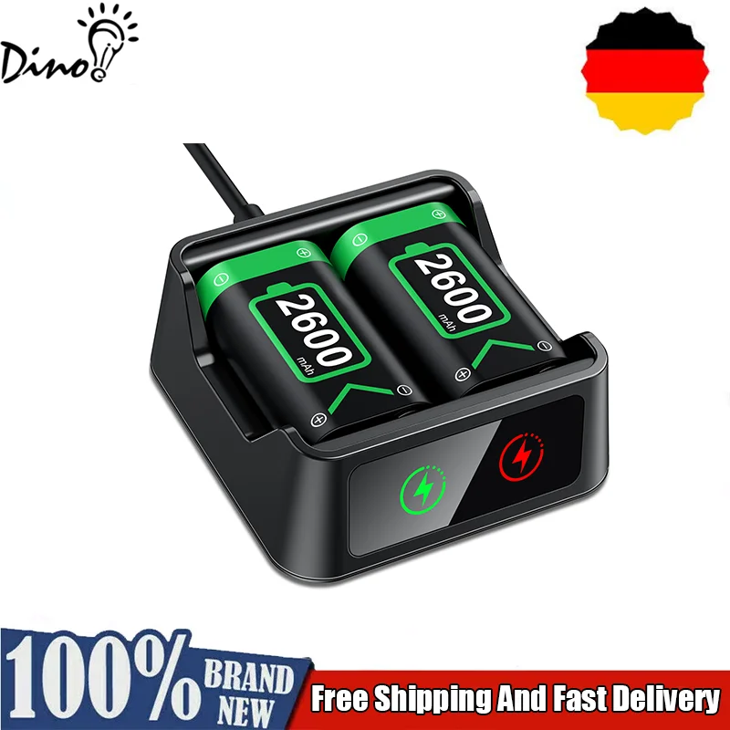 DinoFire Q81: batterie ricaricabili per controller Xbox, compatibili con Xbox Series X/S e Xbox One. Batteria per Xbox One con cavo di ricarica.