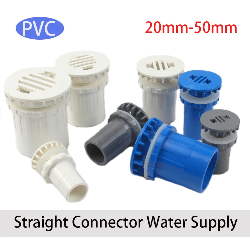 ﻿ 1PCS ID 20/25/32/40/50mm Fish Tank Drainage Equipment Drain Connector Tube Joints Aquarium Bulkhead Fitting Connector