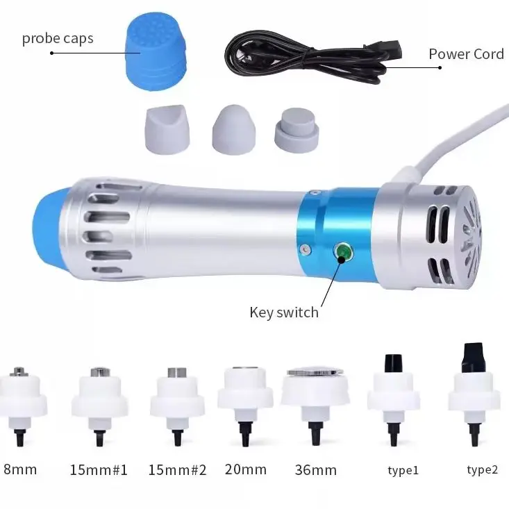 Body Massager Shock Wave Therapy Machine for Back Neck Pain Relief Spa Relaxation 7 Heads
