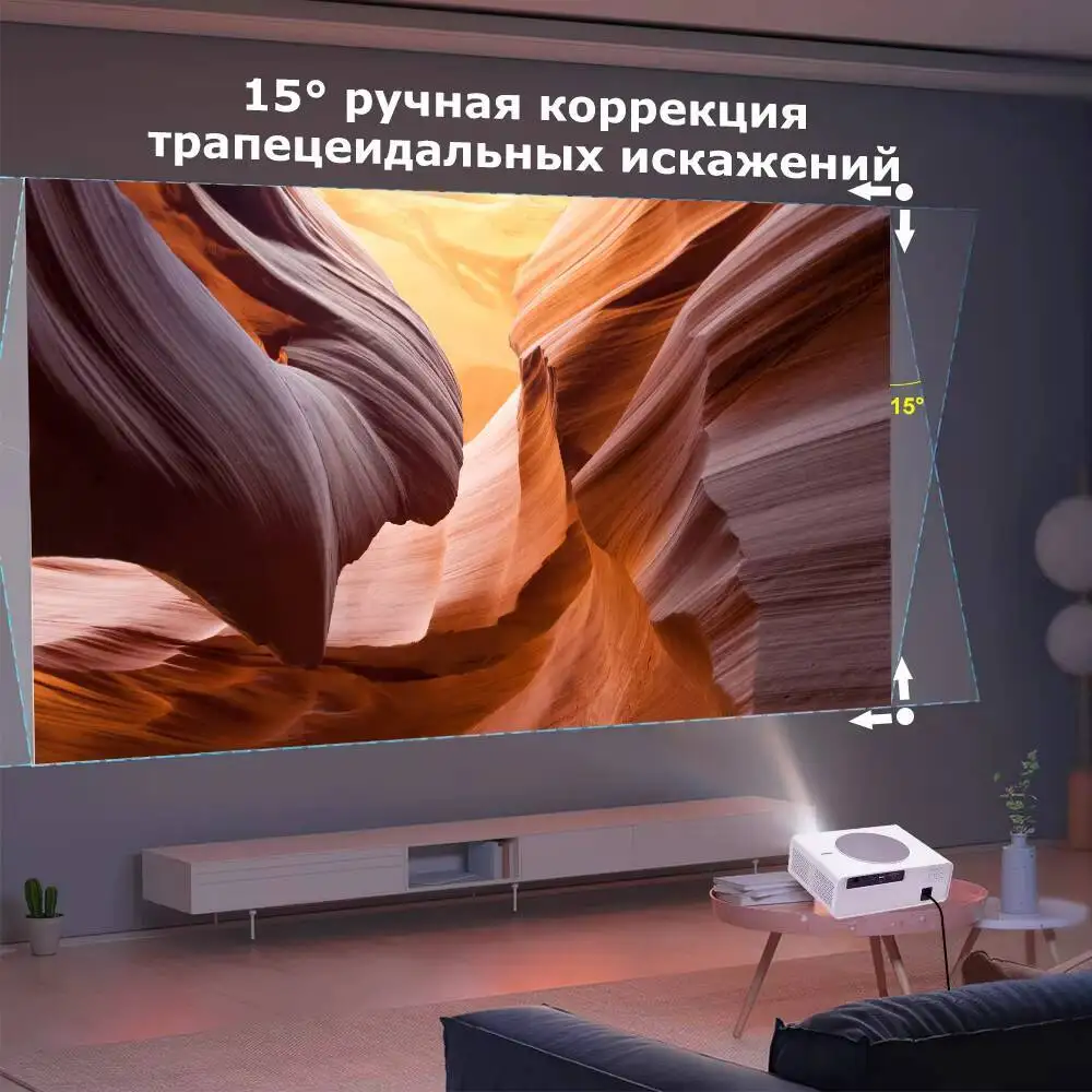 TouYinger Q10 Proyector Full HD Cine en casa Cine 12000 lúmenes LED Beamer Proyectores 4K (Wifi Android 9.0)