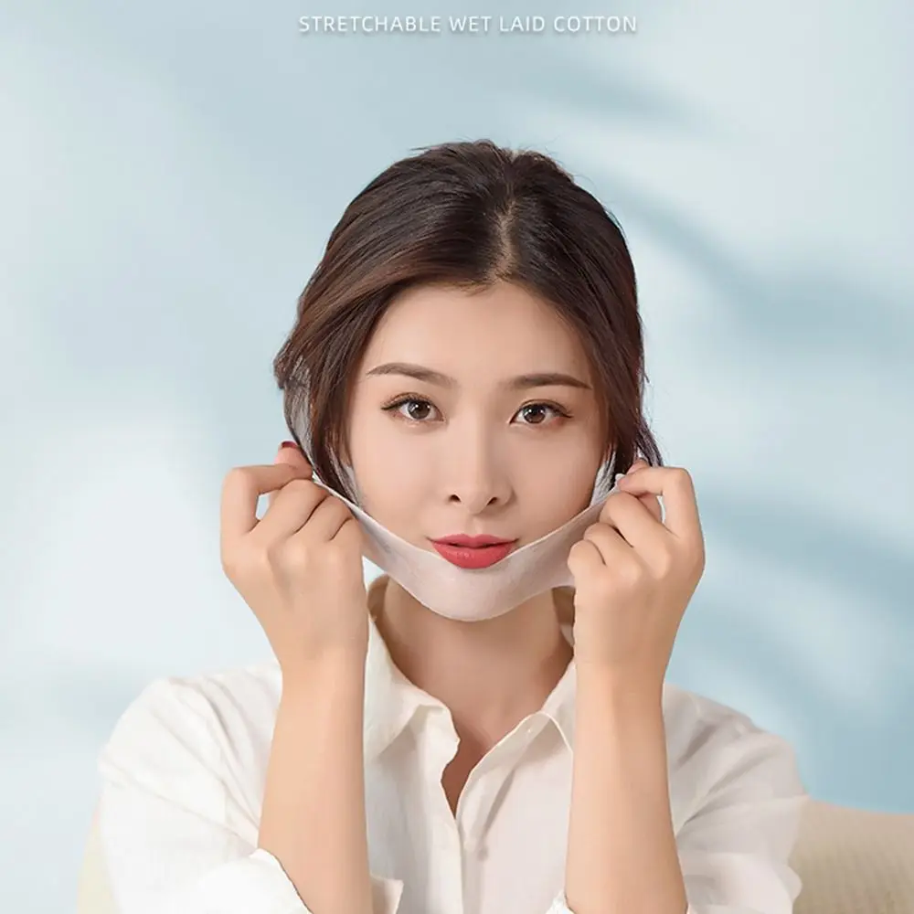 50/200Pcs Hautpflege Dehnbare Nass Kompresse Baumwolle Elastizität Einweg Make-Up Entferner Baumwolle Stück Dünne Abschnitt