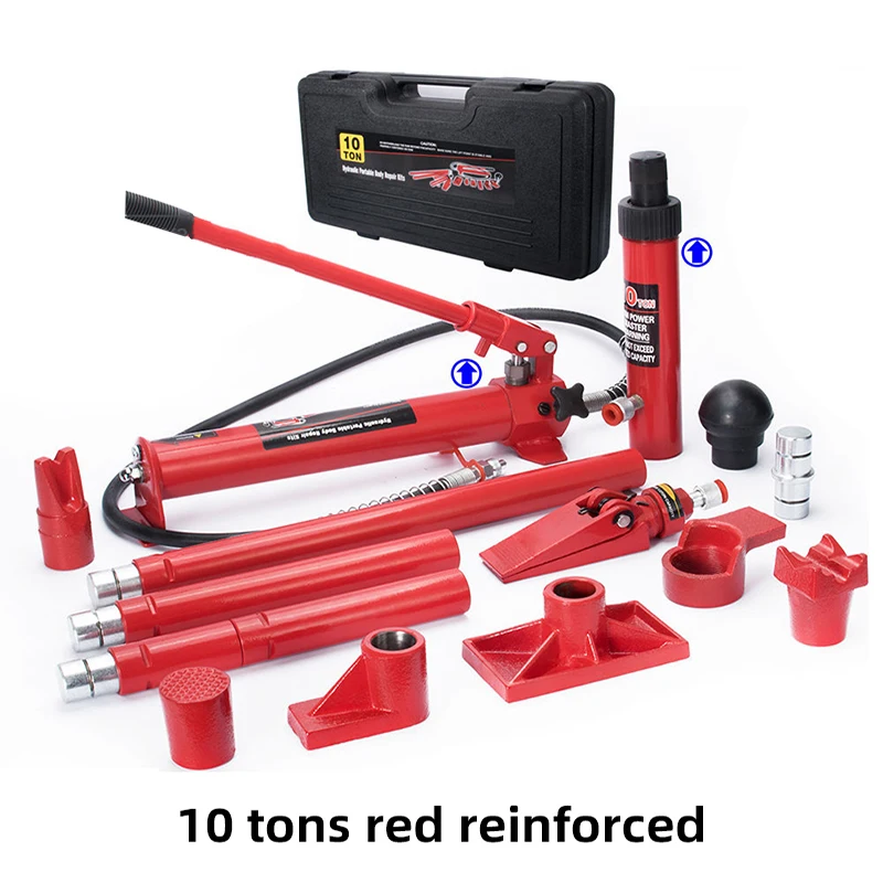 Automobile 10 tons independent jack automobile tire independent hydraulic jack automotive sheet metal repair tool jack kit box