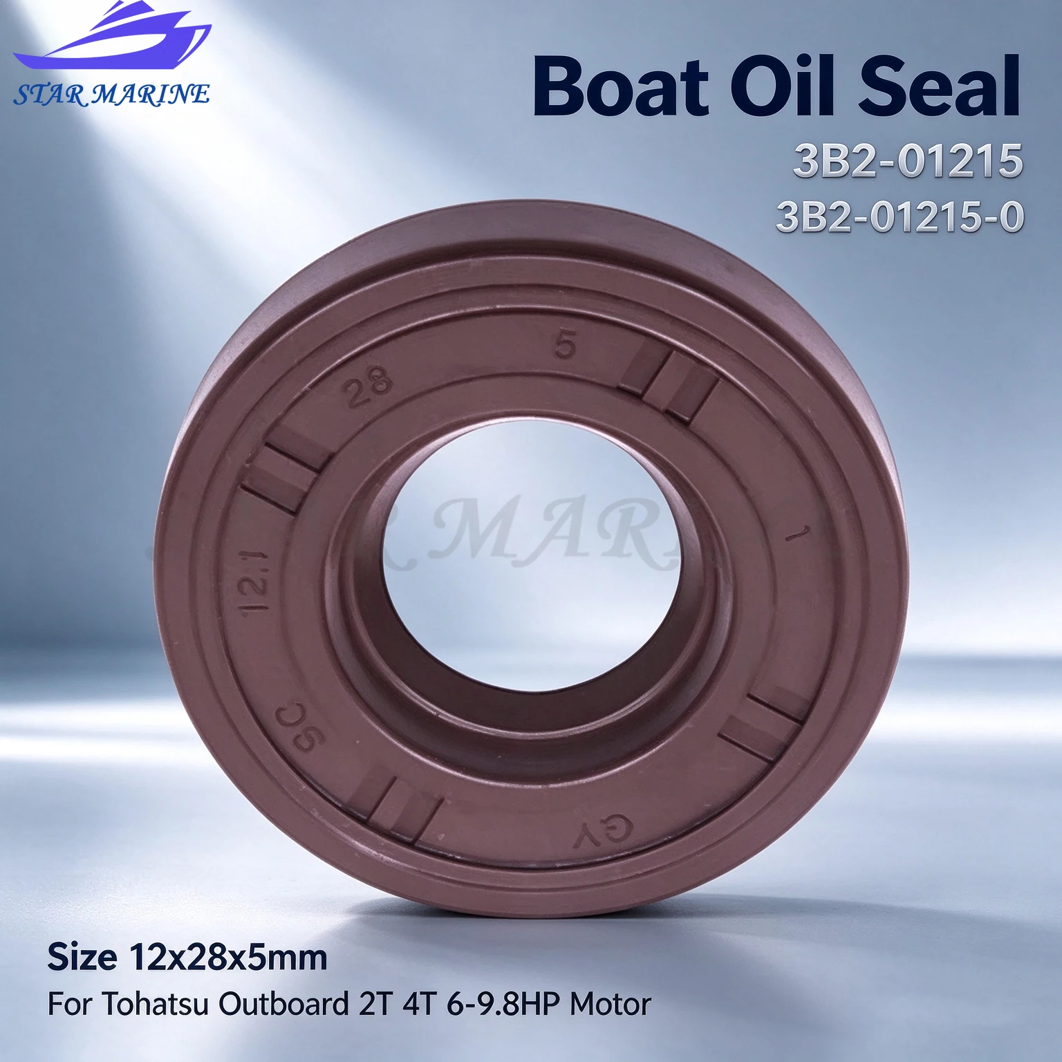 Boat Oil Seal 3B2-01215 3B2-01215-0 Size 12x28x5MM For Tohatsu Outboard 2T 4T 6-9.8HP Parts