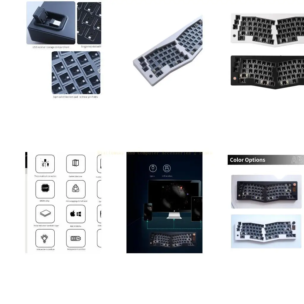 

ABM066 RGB 3 Modes BT5.0/2.4Ghz Wireless/Type-C Mechanical Keyboard Gasket