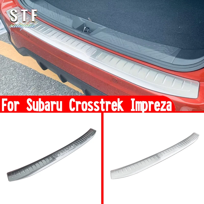 For Subaru Crosstrek Impreza 2024 Car Accessories Rear Bumper Sill Protector Molding Decoration Stickers