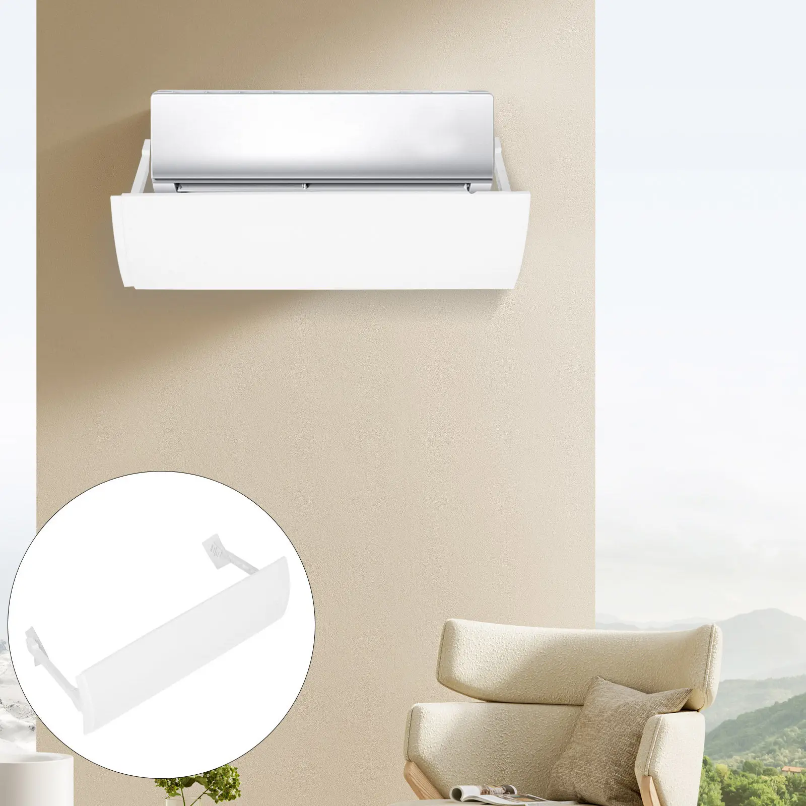 Adjustable PP Air Conditioner Deflector Foldable Windshield for Home Office Cooling Heating Air Conditioning