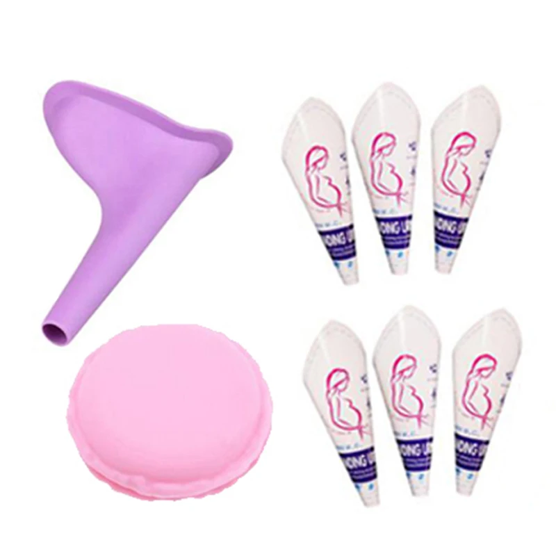 Woman Disposable Paper Urinal Reusable Silicone Urinal Comfort Female Standing Up Outdoor Travel Camping Portable TMZ