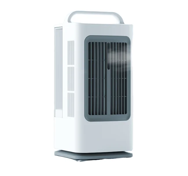 Electric Desktop Air Cooler Mini 2-Speed Bladeless Cool Mist Air Conditioner Low Noise Plastic Material for Quick Summer Cooling