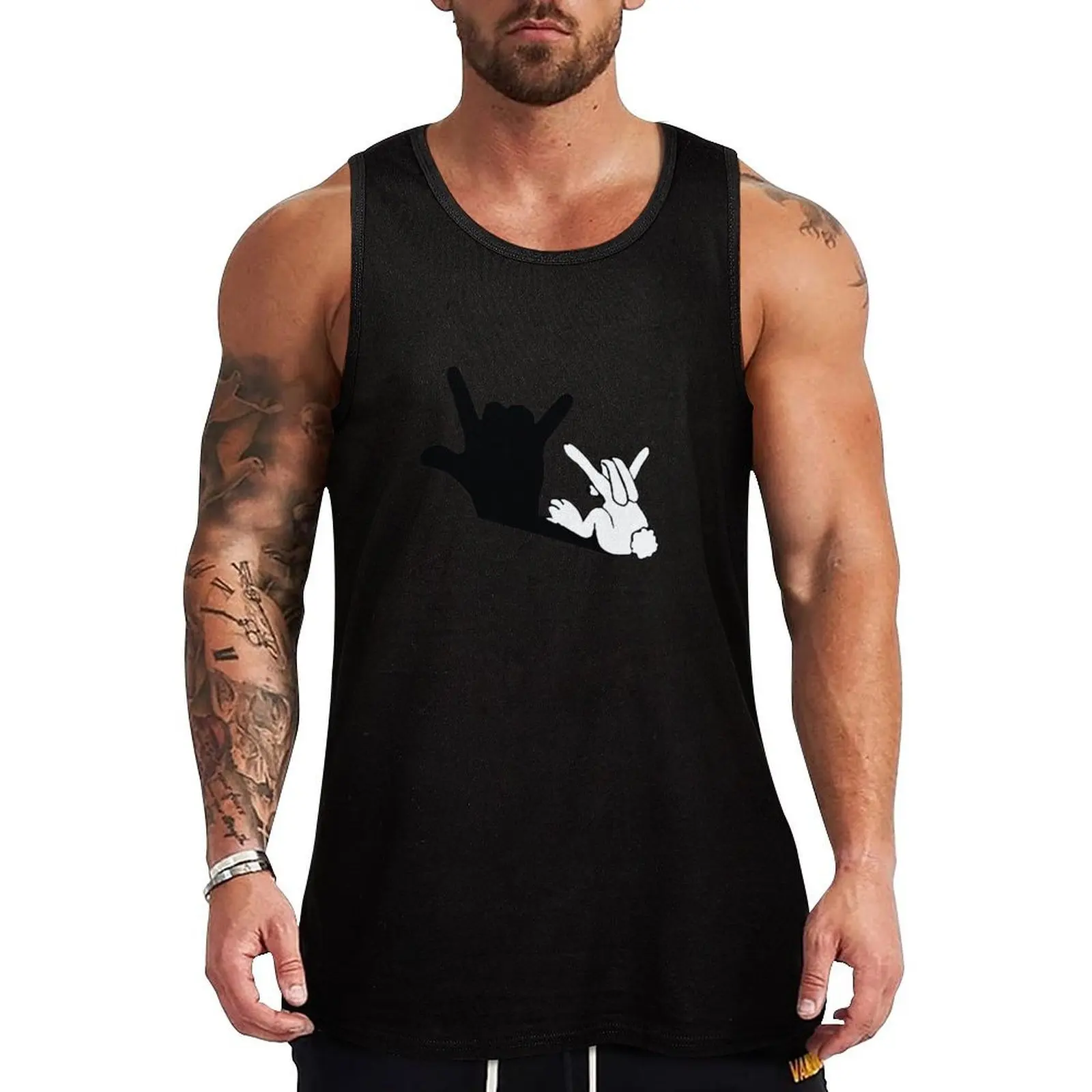 

Bunny Shadow Hang Loose Tank Top fitness Men's summer clothes Men's tops