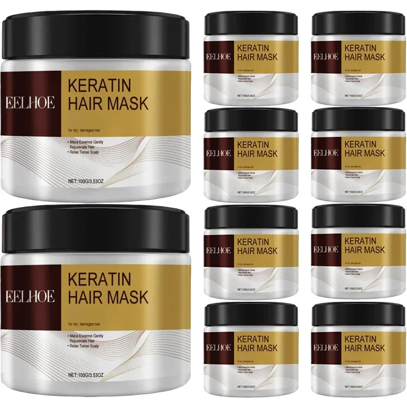 

100g Collagen Hair Mask Keratin Hair Treatment Deep Repair Argan Oil Collagen Essence Keratin Conditioner For Dry Damaged Hair